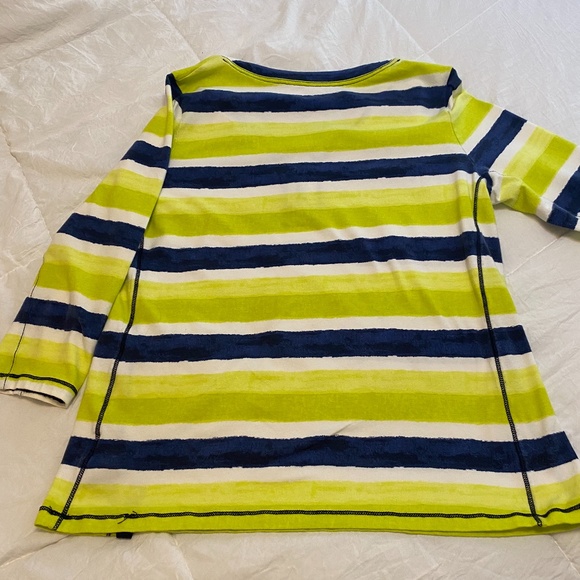 Ralph Lauren - Ladies Navy and green striped top - L - Picture 5 of 7